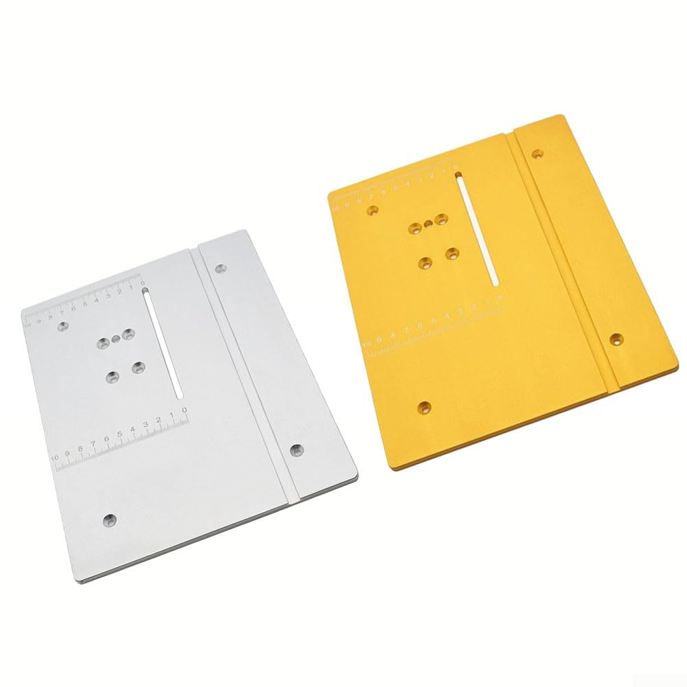 Elevador de enrutador de precisión con placa superior, sistemas de elevación de enrutador de 9,4 x 7,9 pulgadas Herramientas de carpintería de precisión Kit de anillo de inserción para sistemas de e