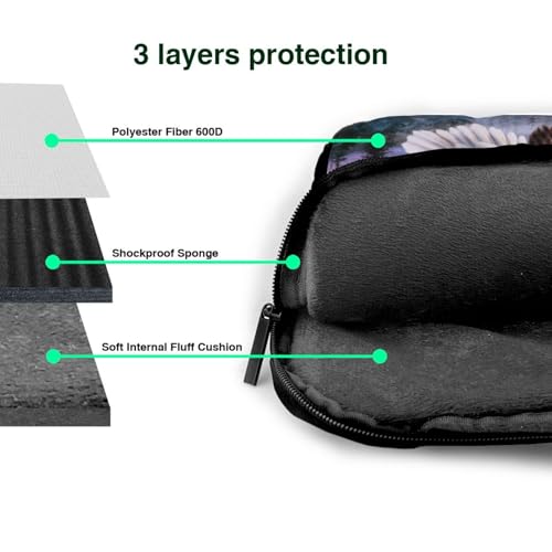 Sac pour ordinateur portable imprimé pygargue à doublure antichoc