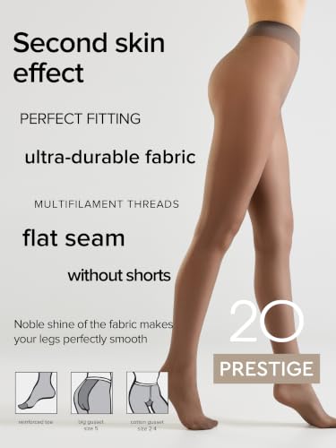 Image of Conte Classic Sheer to Waist Silky Pantyhose Prestige 20 Den