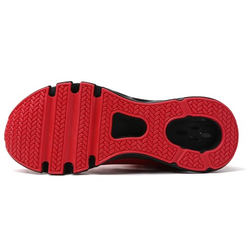 Men Running Shoes Walking Lightweight Gym Workout Tennis Shoes Red Size 10 Sneakers