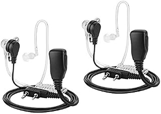 TOMSENN 2-Pin Covert Acoustic Tube Walkie Talkie Earpiece – Two Way Radio Earpiece
