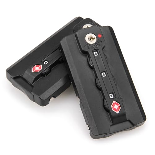 Zoofen Pacote com 2 cadeados de bagagem aprovados pela TSA para bagagem, trava de viagem, cadeado de