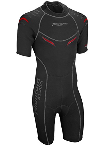 Phantom Aquatics Marine Men's Shorty Wetsuit - Red, Large