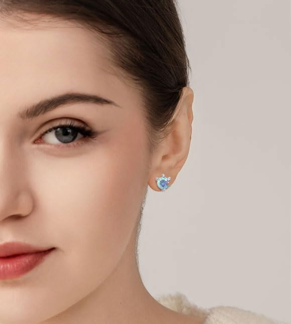 Moissanite Stud Earrings,Dragon Claws Earrings, D Color Round Cut VVS1 Diamond 925 Sterling Silver Plated Earrings,luxury gift3