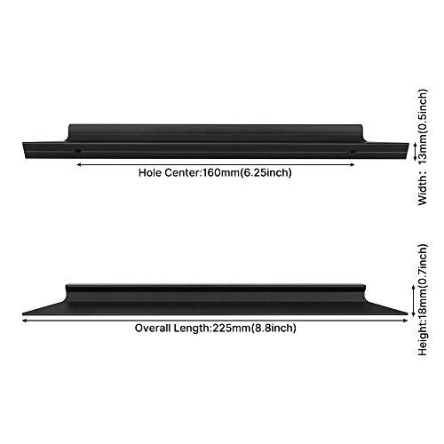 LONTAN 20 Pack Black Kitchen Cabinet Handles 160mm Kitchen Door Black Cupboard Handles for Aluminum Alloy Wardrobe Bathroom Shower Drawer Pulls - Image 2