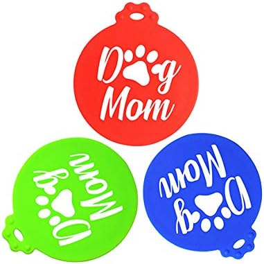 FIVE ELEPHANT Dog mom, 3 Pcs Assorted Colors Funny Can Cover Lid Universal Silicone Pet Food Can Tops Cover for Pet Cat Can Food, Fits…
