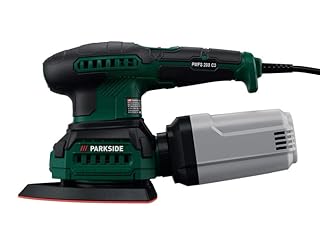 Parkside PMFS 200 C3 Ponceuse multifonction 3-en-1 : Ponceuse orbitale, roto-orbitale et delta + 3 plaques de ponçage échangeables