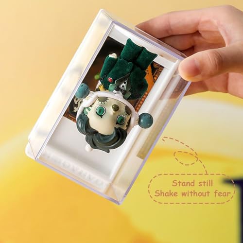 4 Pcs Acrylic Display Case for Minifigures, Clear Display Case for Figures, Wall-Mounted Doll Storage Box, Dustproof Display Cabinet Box for Minifig and Action Figures, Collectibles, Mini Toys