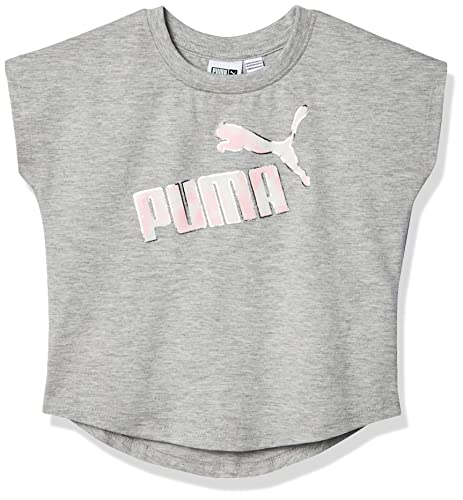 Puma Girls No. 1 Logo T-Shirt T Shirt, Light Heather Grey, Small Us #TOP5
