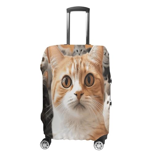 Housse de valise anti-rayures élastique taille M motif chat