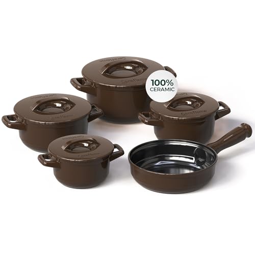 Pure Ceramic, Healthy, Non Toxic Cookware Set - Oven Safe