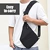 1 Piece Casual Right Chest Bag, Multi-layer Waterproof Crossbody Bag, Fashionable Small Shoulder Bag, Suitable for Daily Hiking, Cycling and Sports Training (Black) #3