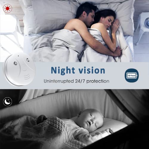 Jukllezan Hidden Camera Smoke Detector Wifi Video Recorder Real-Time Spy Camera Hd 1080P Wireless Small Nanny Cam With Night Vision And Motion Detection For Home Surveillance Indoor Security Cameras #TOP3