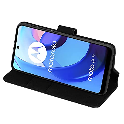 CHALK & HIDE, Real Leather Book Wallet Flip Case Cover For Motorola Moto E20, Real Leather Design With Card Slot - Image 3