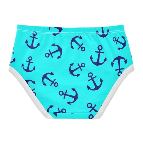 Toddler Underwear Floral 2t Cotton Girl Panties Cute Fun Kids Briefs Undies Playful Navy Anchors Teal2