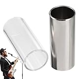 Satisfaga sus necesidades: con una cantidad suficiente de 2 deslizadores, los deslizadores de vidrio y acero inoxidable de 60 mm le ofrecerán la flexibilidad necesaria para personalizar su sonido y satisfacer sus diferentes modos de juego.