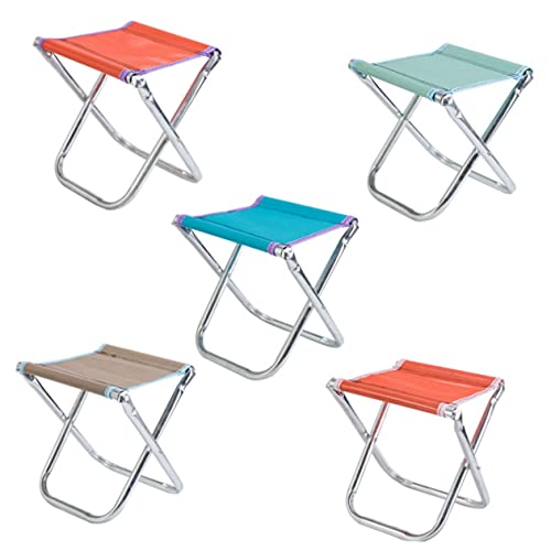DECOMELODY Portable Folding Stool for Camping Fishing and Travel Lightweight Collapsible Chair for Outdoor Activities Random Color Durable and Convenient