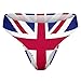 Women's Low Rise Micro T-Back British Flag Thong,Fashion Ladies Underwear Panties for Women Girls L