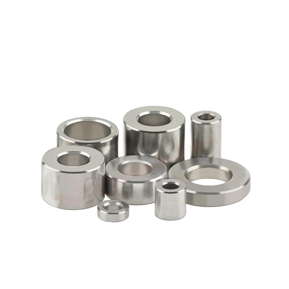 Arandelas variadas 5/10 piezas M8 de acero inoxidable sin rosca, juntas de buje, anillos espaciadores huecos redondos, longitud de manguito 2, 3, 4, 5, 6, 8, 10, 12, 16, 20 mm, arandelas de sujeción(8