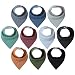 Matimati Baby Bandana Bib Set, 8-Pack Super Absorbent, Soft, & Chic Organic Drool Bibs for Boys & Girls (Arrows & Triangles)
