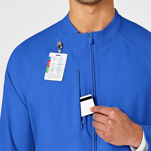 WINK W123 Men's Zip Front Warm Up Jacket, Royal, S by WINK - Image 2