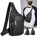 Imagen de TDCuizent Bolso de pecho de cuero PU para hombre