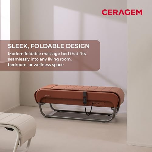 Image of CERAGEM V5, Therapeutic Thermal Massager @Home, Spinal Care Management, FDA Cleared Class II Medical Device, Patented Spinal Scan Technology Customized Massage (Brown)