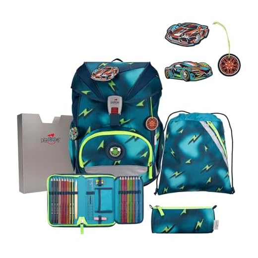 DerDieDas ErgoFlex Superlight Schulranzenset 5-teilig Magic Light