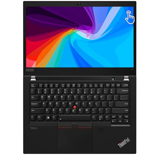 Image of Lenovo Thinkpad T14 Gen 2 14 inch Touchscreen Laptop, i5 1145G7 2.6Ghz, 16GB DDR4, 256GB NVMe SSD, 1080p Full HD, Thunderbolt 4, HDMI, Webcam, Windows 11 Pro - Black (Renewed)