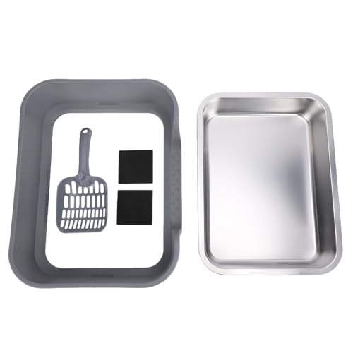 Arenero para gatos acero inoxidable tamaño grande miniatura 5