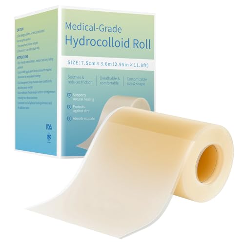 Hydrocolloid Rouleau de pansement hydrocolloïde imperméable 7,5 cm x 3,6 m