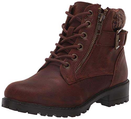 Steve Madden Girls' Bengal Ankle Boot, Brown, 4 M US Big Kid