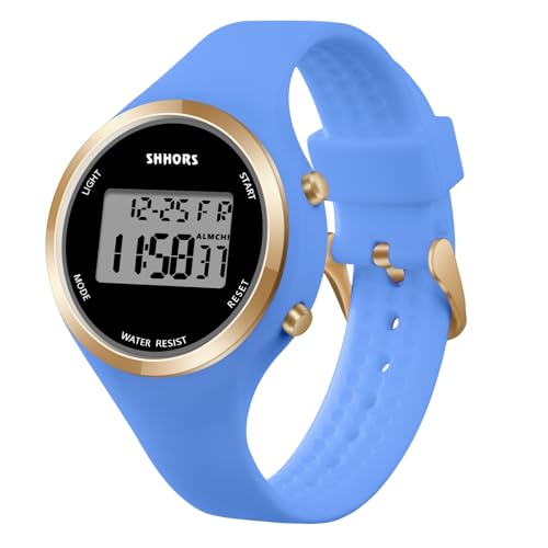 AOOSU Reloj para Mujer con Correa de Silicona, Relojes Deportivos de LED, Relojes Digitales con Alarma Luz LED y Fecha, Reloj de Pulsera para Exteriores para Estudiantes y Niñas (Azul Claro) AOOSU Reloj para Mujer con Correa de Silicona, Relojes Deportivos de LED, Relojes Digitales con Alarma Luz LED y Fecha, Reloj de Pulsera para Exteriores para Estudiantes y Niñas (Azul Claro)