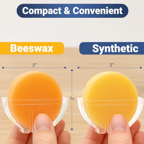 Image of Thread Wax and Thread Conditioner (2pk) 1 Beeswax 1 Synthetic - for Sewing and Gloss Threads Waxer. Magic Conditioner for Hand Sewing Embroidery. Hand Quilting Supplies to Strengthen and Reduce Knots