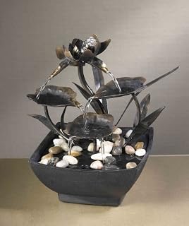 Cadono Metal Leaves Tabletop Fountain