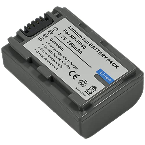 Batería NP-FP50 recargable compatible con Sony NP-FP70 NP-FP30 DVD92 4