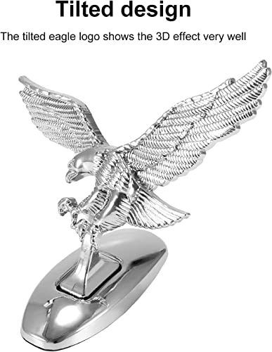3D Chromed Eagle Hood Ornament, Car Decals Waterproof Self-Adhesive Hood Eagle Stand Sticker Car Logo Sticker Decorative Car Stickers Bumper Stickers #TOP3