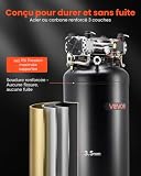 VEVOR Compresseur à Air 300 L Compresseur à Air Vertical sans Huile pour Fabrication Industrielle, Grands Ateliers, 230 V Triphasé, sans Prise, 3,7 kW, 382 L/min à 6,2 bar, Pression Maximale de 10 bar - 5