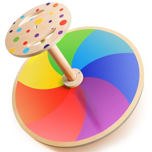 TERRAMUS Drehstuhl für Kinder, 360° Sit und Spin Spielzeug, Spun Stuhl, Karussell Sitz für Körperkoordination und sensorisches Gleichgewichtstraining, Drehspielzeug für Jungen Mädchen ab 18 Monaten