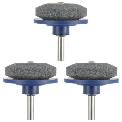 HUAREW 3 Pièces Aiguiseur de lame de tondeuse à gazon, lame tondeuse à gazon aiguiseur outil industriel de jardin pour affûter lame de pelouse lame de...
