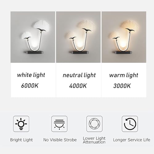 Aplique de pared LED interior de 24W con mando regulable lámpara flor oro 3