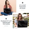 LSS 15 15.6 Inches Laptop Notebook Skin Sticker with 2 Wrist Pads - Reusable Cover Protector Vinyl Sticker Cover Decal Fits 13" - 16" HP Asus Acer Samsung - Black Waves #2