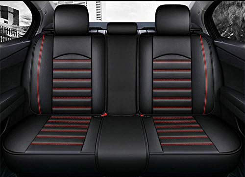 Fhjbp Women Car Seat Covers Men's Seat Protectors Cover For Chevrolet Equinox Tahoe Malibu Trax Impala Washable Seat Cover 4 Season Black/Red #TOP1
