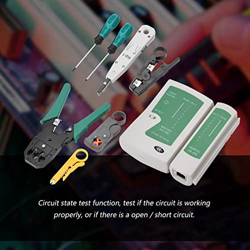 Ferramentas de manutenção de rede, testadores de cabos multifuncionais 265x150x60mm 11PCS, para RJ45