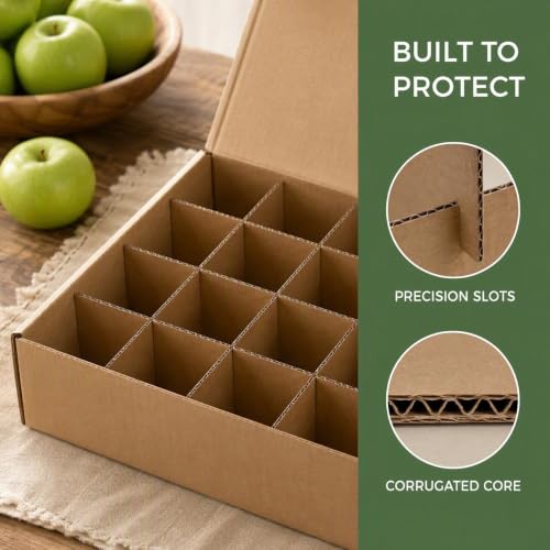 iplusmile Cardboard Moving Box Dividers 24-pack Corrugated Paper Inserts for Glassware Dishes and Plates 13.18 X 3.14 X 0.47 in Easy Install for Packing and Safe Transport by iplusmile - Used condition - Image 7