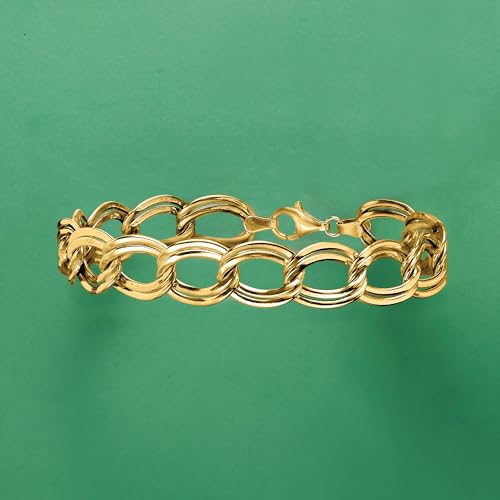Ross-Simons 14kt Yellow Gold Double-Oval Link Bracelet4