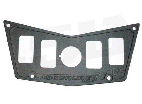 50 Caliber Racing 4 Switch Dash Panel with 2 Rocker Switches Black Fits Polaris RZR 570 800 XP 900 Models