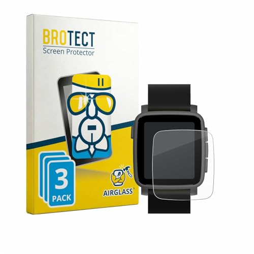 BROTECT 3 Stück Schutzglas für Pebble Time 2 2026 Schutzfolie Panzer Folie Glas[Extrem Kratzfest 9H, Anti-Fingerprint, Ultra-Transparent]