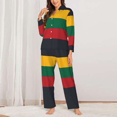 Pyjama Lituanie femmes ensemble long pour des soirées cocooning confortables