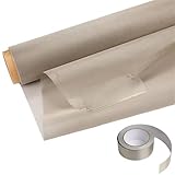 Transparent Breathable Faraday Cloth 43'W*196.8'L+196.6' L Tape - RFID Shielding 5G/WiFi/GPS, Military Grade Anti-Theft Protection for Devices, for Travelers & Tech Professionals (43'W*196.8'L)